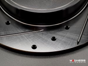 smart fortwo Brake Rotors (2) - 451 - Front - R1 Concepts - eLine Black Series - Drilled + Slotted